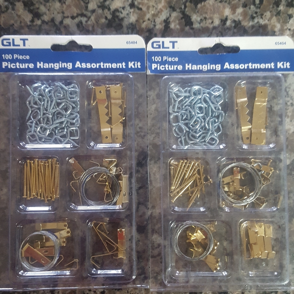 GLT Lot of 2 each 100 piece picture handing assortment kit new sealed #65404